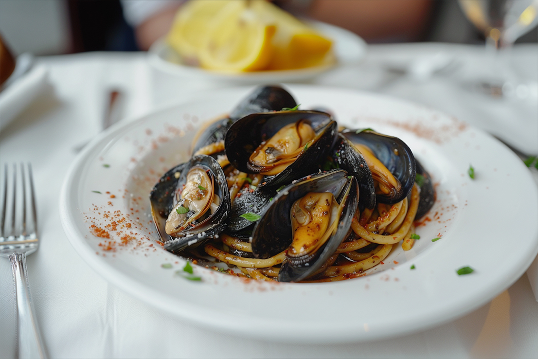 Schritt-für-Schritt-Rezept für die Zubereitung von Miesmuscheln in Weißwein